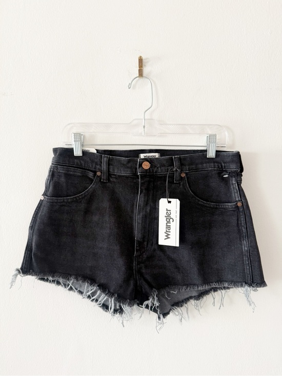 Wrangler Pants - NEW Wrangler Black Denim Jean Cutoff Festival Shorts Night Fever Size 29